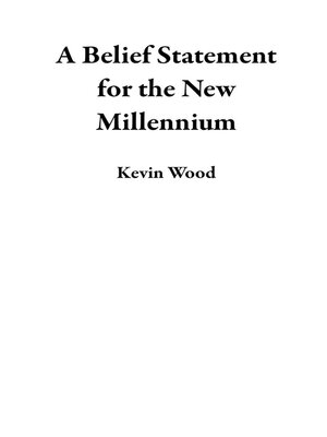 cover image of A Belief Statement for the New Millennium